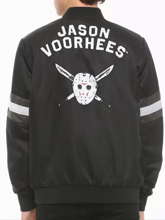 Other - NEW Friday The 13th F13 Jason Voothees Black Bomber Jacket - Oversized XS